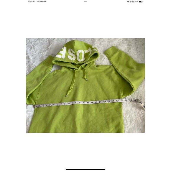 CLOSED Logo Hoodie Lime Green Hoodie Size XL Oversized/Baggie Originally $250 - Picture 9 of 11